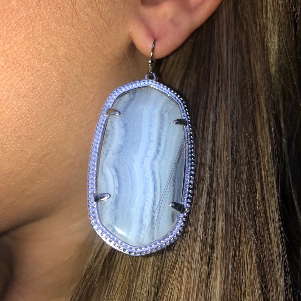 Kendra Scott Elle Drop Earrings - Blue Agate